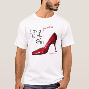 Rot pumpte oben Girly Mädchen T-Shirt