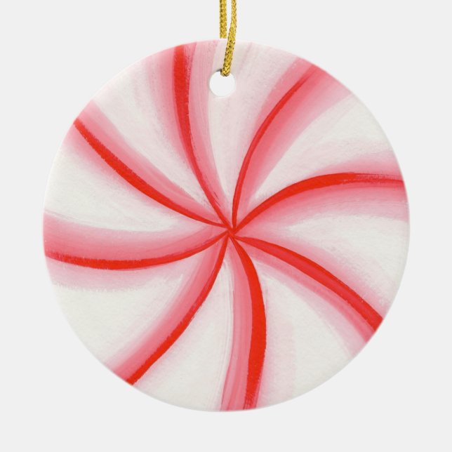 Rot Rosa Bonbonbonbonbonbonbonbonbonbonbonbonbonbo Keramik Ornament (Vorne)