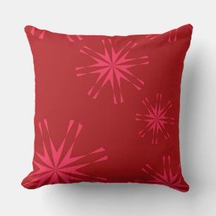 Rot, rosa, cool angesagte moderne Blume abstrakt Kissen