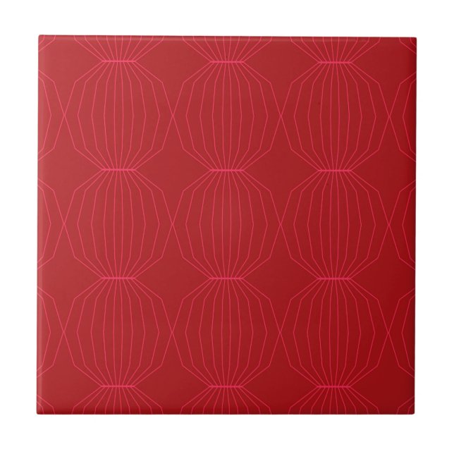 Rot, Rosa, cool, einzigartig, trendig, dekorativ Fliese (Vorderseite)
