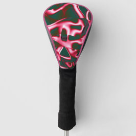 Rot-Rosa-Farbtöne auf abstrakten Tapes in dunklem Golf Headcover