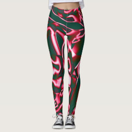 Rot-Rosa-Farbtöne auf abstrakten Tapes in dunklem Leggings