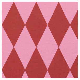Rot Rosa Harlekin Karomuster Design Stoff