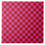 Rot   Rosa Karo Prüfmuster Fliese<br><div class="desc">Rot   Rosa Karo Schachbrettmuster Keramik Kachel</div>