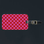 Rot   Rosa Karo Prüfmuster Gepäckanhänger<br><div class="desc">Red   Pink Karo Checked Checkered Checkerboard Muster Gepäckmarke</div>