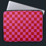 Rot   Rosa Karo Prüfmuster Laptopschutzhülle<br><div class="desc">Rot   Rosa Karo Checked Checkered Checkerboard Muster Laptop-Ärmel</div>