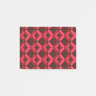 Rot, Rosa, kühn, lebhaft, cool, trendig geometrisc Post-it Klebezettel