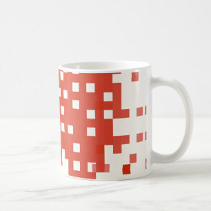 Rot-Rosa-Pixel-Muster Kaffeetasse
