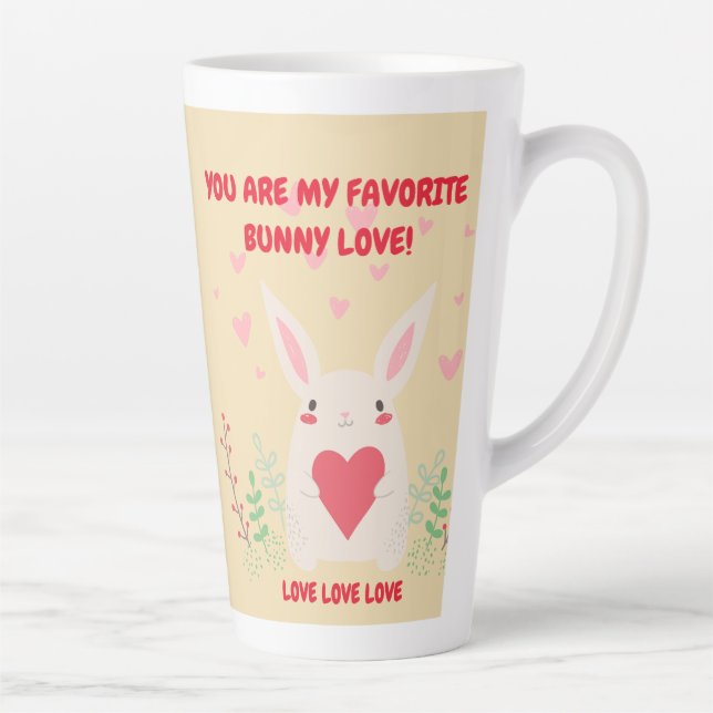 Rot Rosa Sie sind meine sonnige Liebe Valentine's Milchtasse (Rechts)