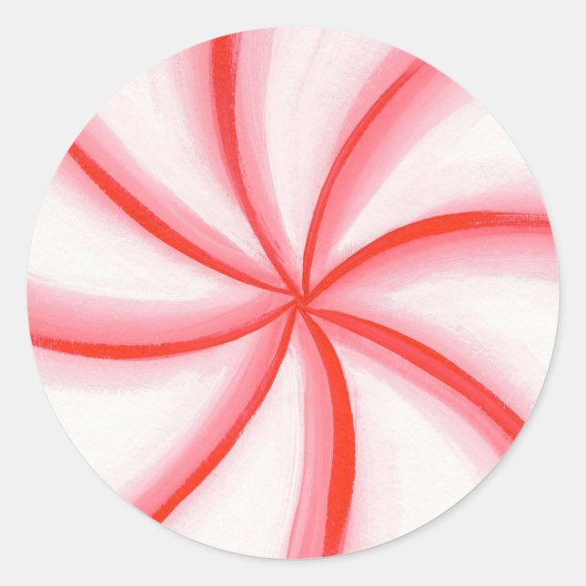 Rot-Rosa-Süßigkeiten-Minzschweißkleber Runder Aufkleber (Vorderseite)