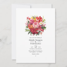 Rot, Rosa und Grüne Blumenhochzeit