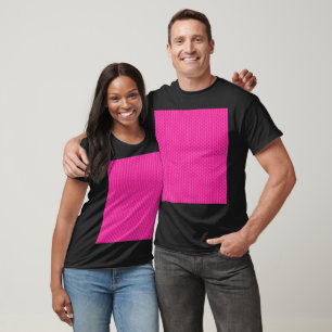 Rot, Rosa und lila Farbstriche überlappen sich und T-Shirt