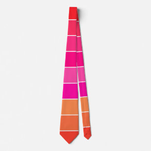 Rot, Rosa und Orange Streifen Krawatte