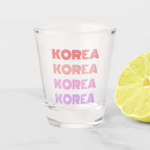 Rot-Rot-Rot-Korea Soju Schnapsglas