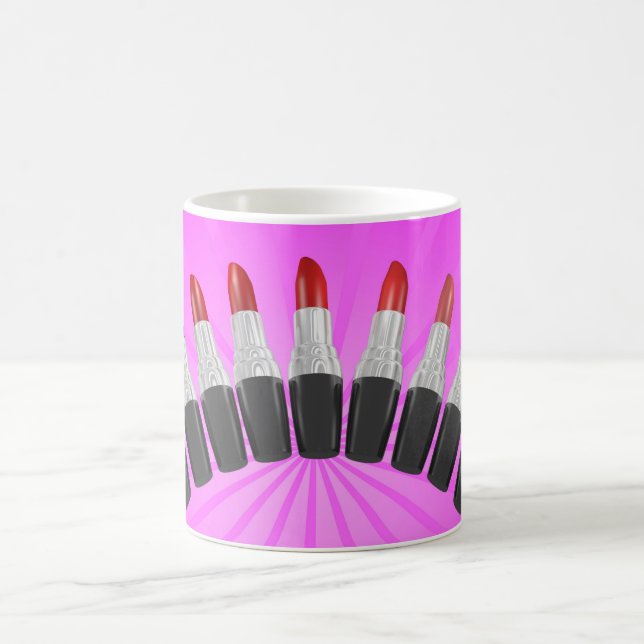 Rot schattiert Lippenstift-Tasse Kaffeetasse (Mittel)