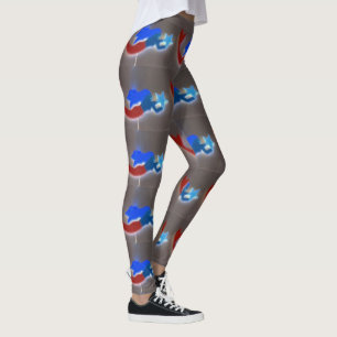 Rot-Schwanz-Blauer Mais Leggings