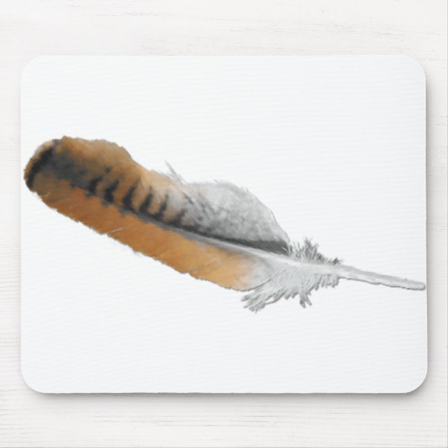 Rot-Schwanz Falkefeder Mousepad (Vorne)