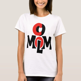 Rot-Schwarz-abstrakt-Mama-Logo-Design mit modernem T-Shirt