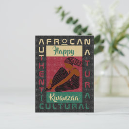 Rot schwarz AFRoCA Afro Africa Black Heritage Postkarte