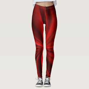 Rot Schwarz Braun Grün abstrakt einfache Farbe coo Leggings