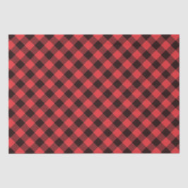 Rot-Schwarz-Buffalo-Karo Seidenpapier