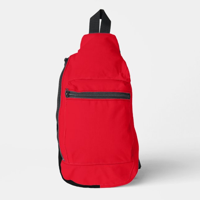 Rot / Schwarz Crossbody Bag (Vorderseite)