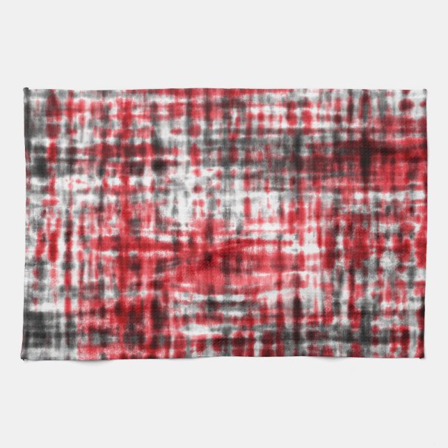 ROT SCHWARZ DESIGN GESCHIRRTUCH (Horizontal)