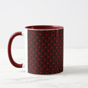 Rot-Schwarz-Fraktal Tasse