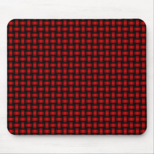 Rot-Schwarz-Gewebe-Muster Mousepad