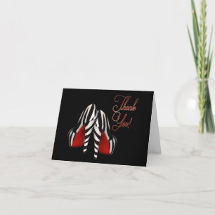 Rot Schwarz Gold Zebra High Heels Danke