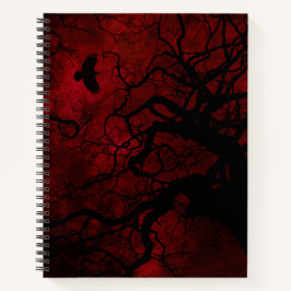 Rot-Schwarz-Gotik-Skizze Notizbuch