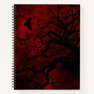 Rot-Schwarz-Gotik-Skizze Notizbuch