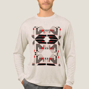 Rot Schwarz Grau Symmetrische Südwestkunst-inspiri Tri-Blend Shirt