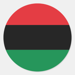Rot-Schwarz-Grün-Flagge Runder Aufkleber