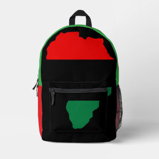 Rot-Schwarz-Grün-Rucksack Bedruckter Rucksack