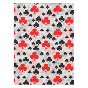 Rot-Schwarz-Kleeblatt-Club Abstract Pattern Design Tischdecke