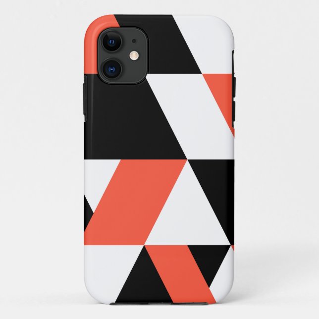 Rot-schwarz, modern, trendig, geometrisch, urbane  Case-Mate iPhone hülle (Rückseite)