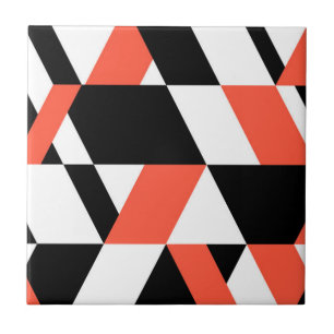 Rot-schwarz, modern, trendig, geometrisch, urbane  fliese
