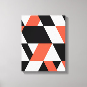 Rot-schwarz, modern, trendig, geometrisch, urbane leinwanddruck