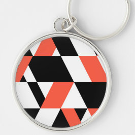 Rot-schwarz, modern, trendig, geometrisch, urbane  schlüsselanhänger