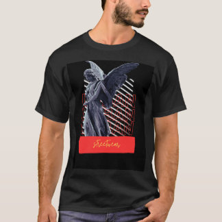 Rot-Schwarz-Monochrome-Streetwear Duble-Shirt T-Shirt