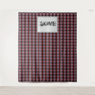 ROT, SCHWARZ, PINK, NIEDLICH MODERN WANDTEPPICH