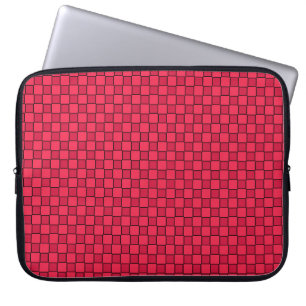 Rot-Schwarz-Schachbrett Laptopschutzhülle