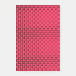 Rot-Schwarz-Schachbrett Post-it Klebezettel