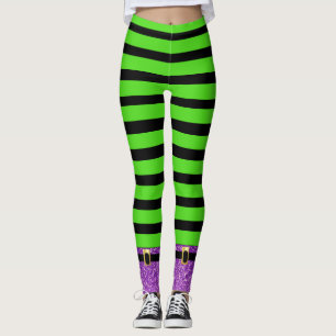 Rot-Schwarz-Streifen Halloween-Leggings Leggings