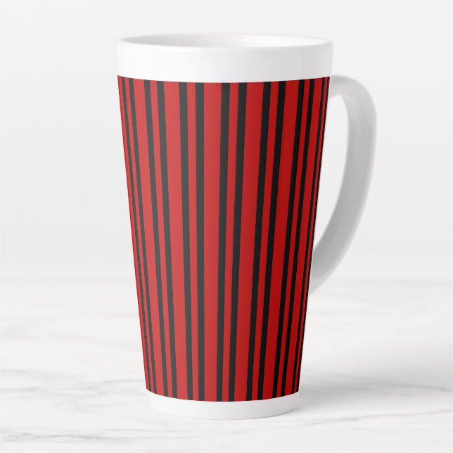 Rot-Schwarz-Streifen-Muster Milchtasse (Rechte Ecke)