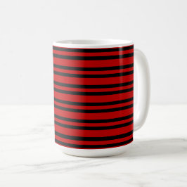 Rot-Schwarz-Streifenmuster Kaffeetasse