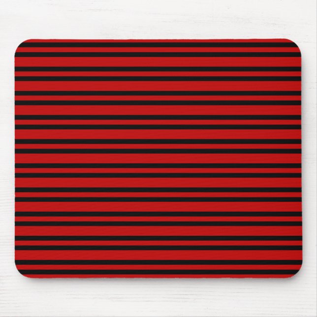 Rot-Schwarz-Streifenmuster Mousepad (Vorne)