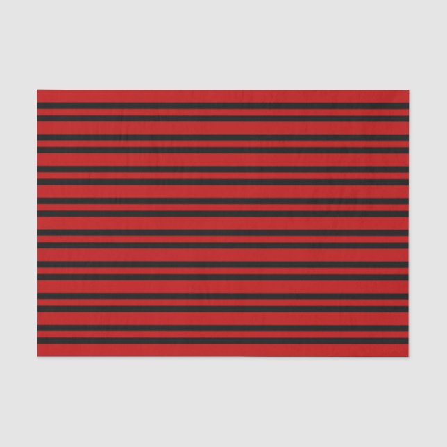Rot-Schwarz-Streifenmuster Seidenpapier (Vorderseite)