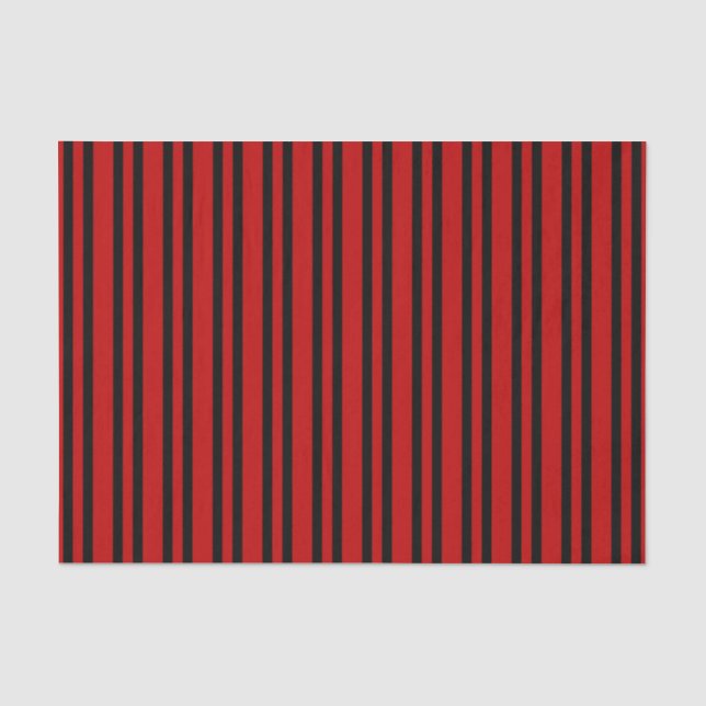 Rot-Schwarz-Streifenmuster Seidenpapier (Vorderseite)